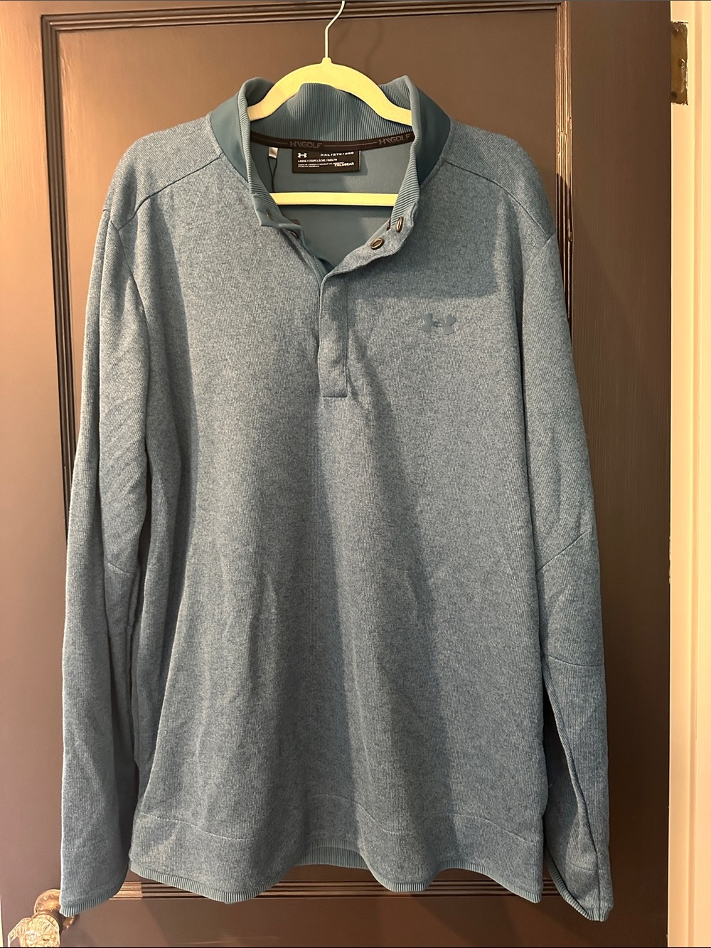 Under Armour Men's Heather Blue Snap-Placket Pullover